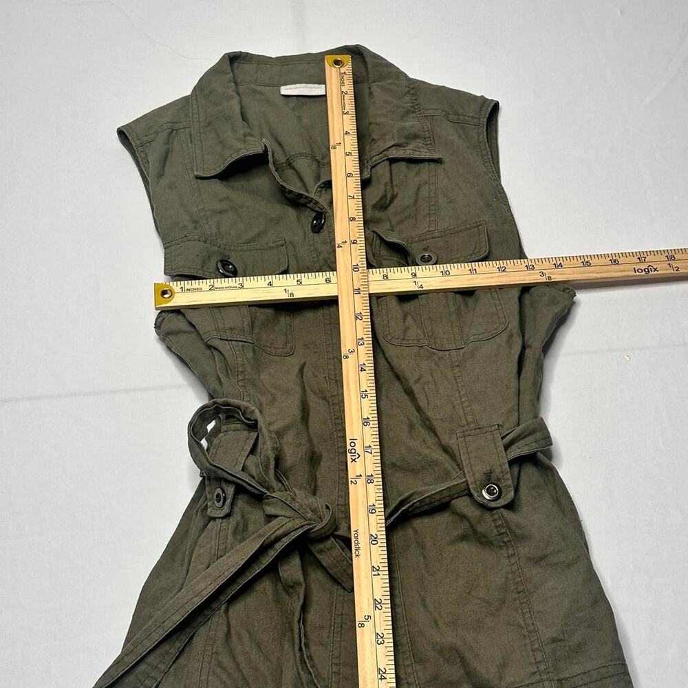 New York Company Size XL Vintage Olive green sleeveless utility Top - Picture 5 of 5